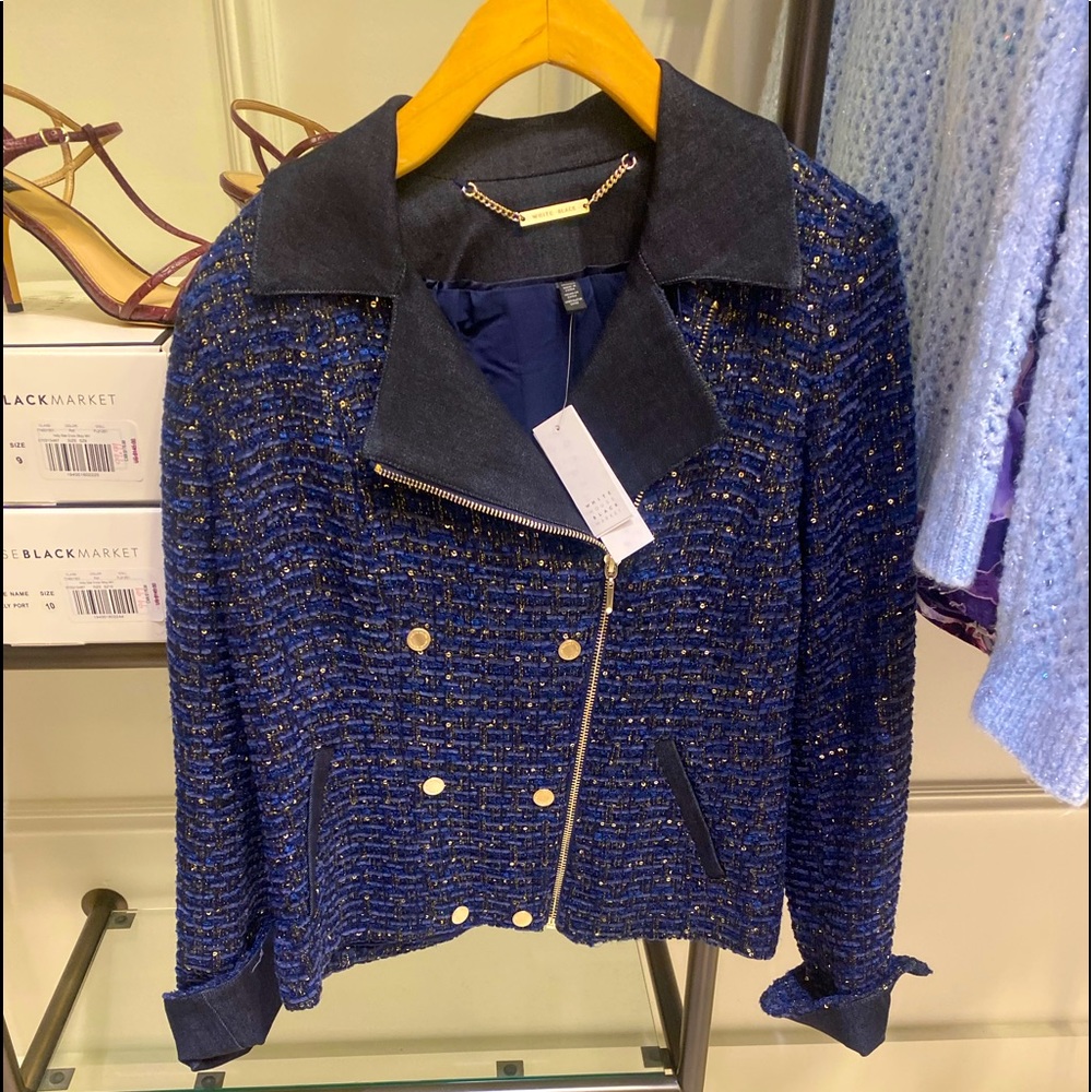 COPY - Looking for 18 or 20 in this White House black market tweed moto jacket